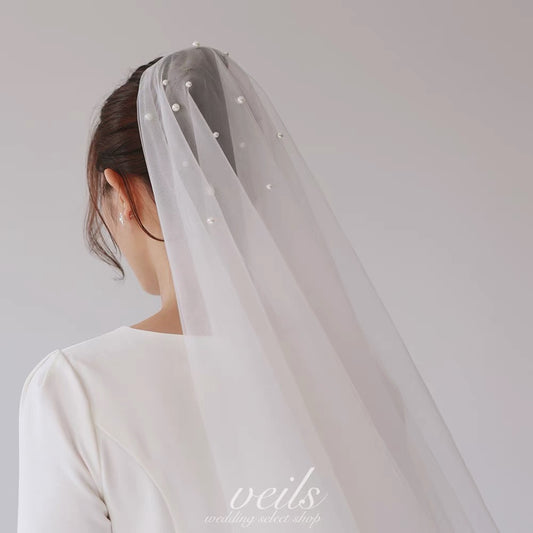 Pearly Short Veil