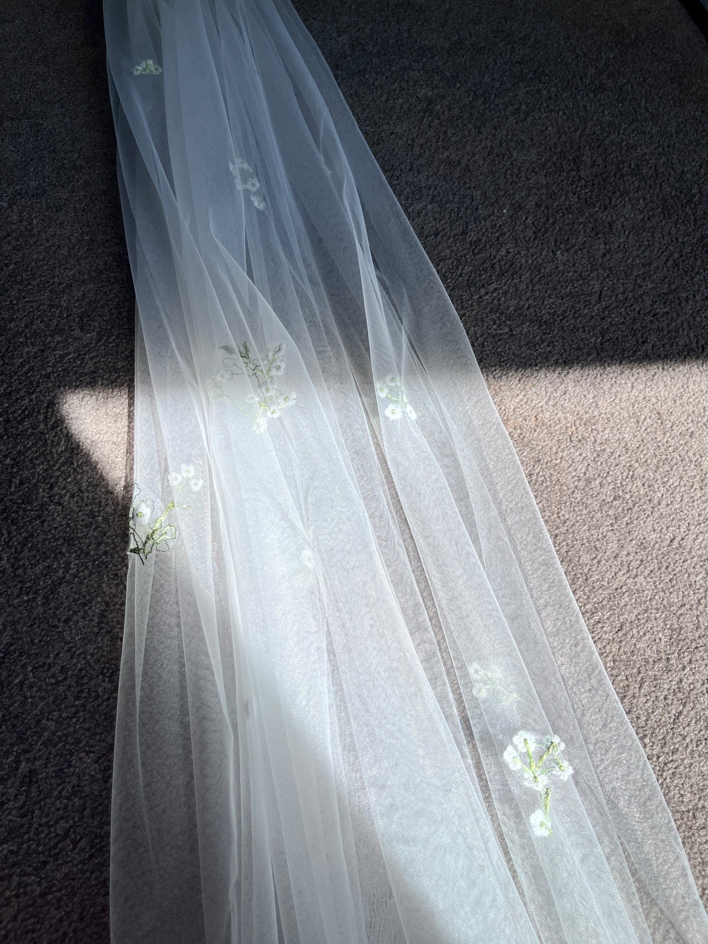 Floral Embroidered Veil