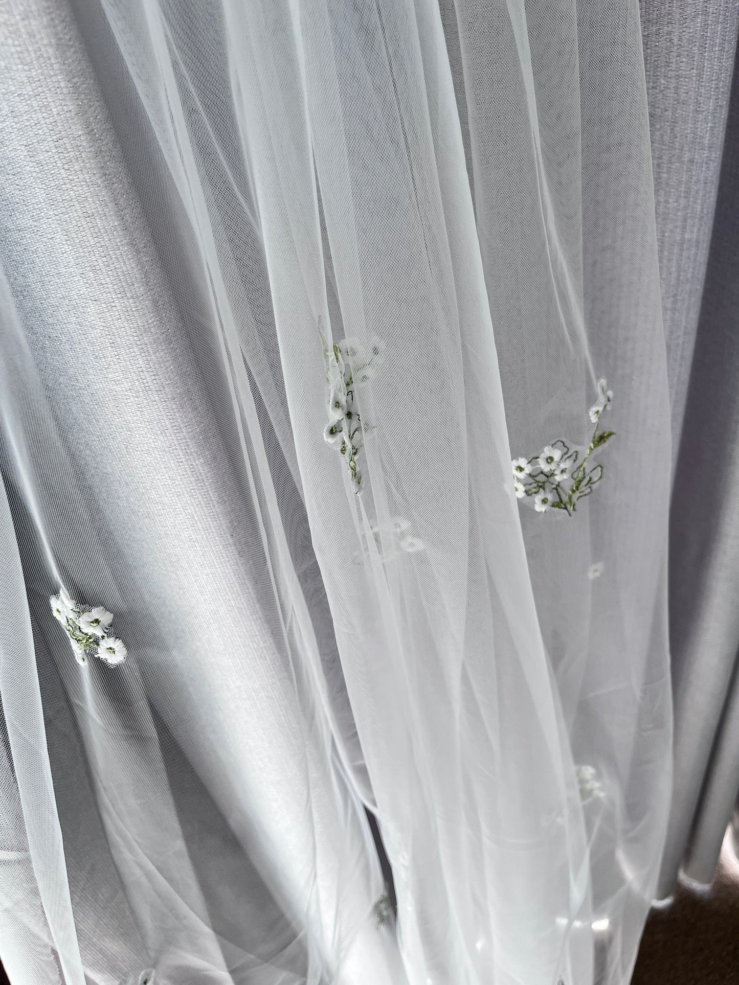 Floral Embroidered Veil