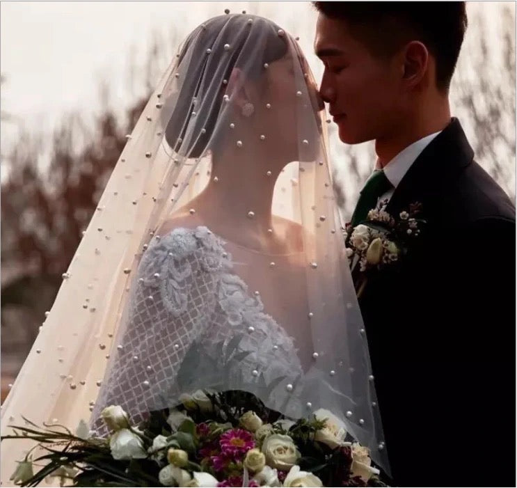 Pearly Long Veil