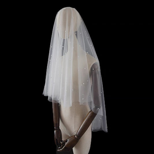 Pearly Short Veil