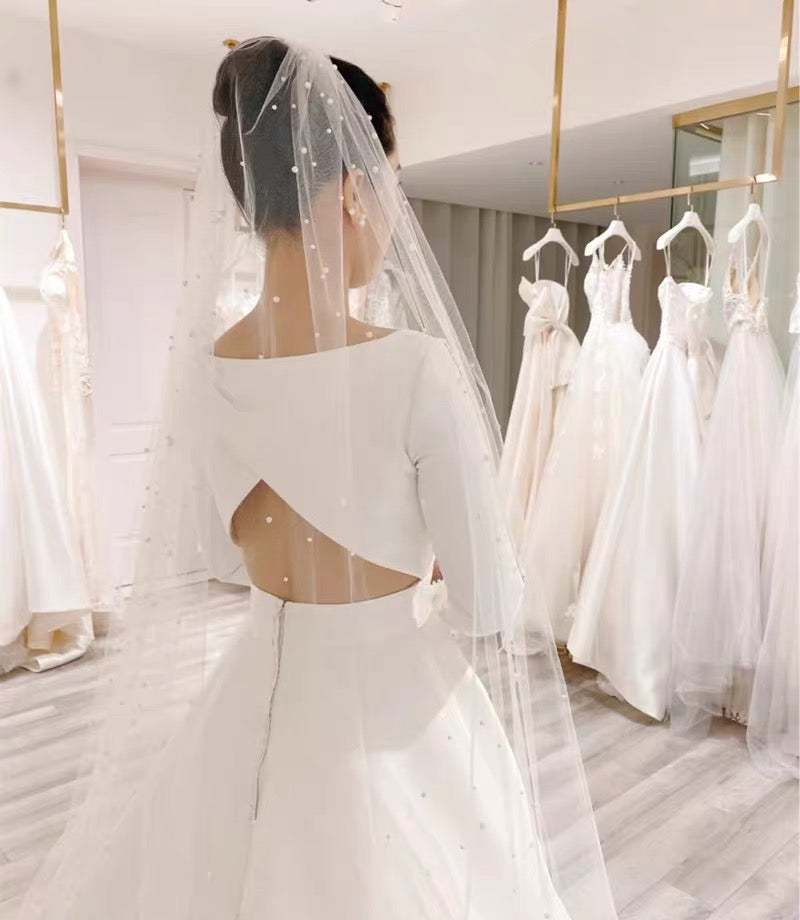 Pearly Long Veil
