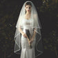 Satin-Trimmed Veil