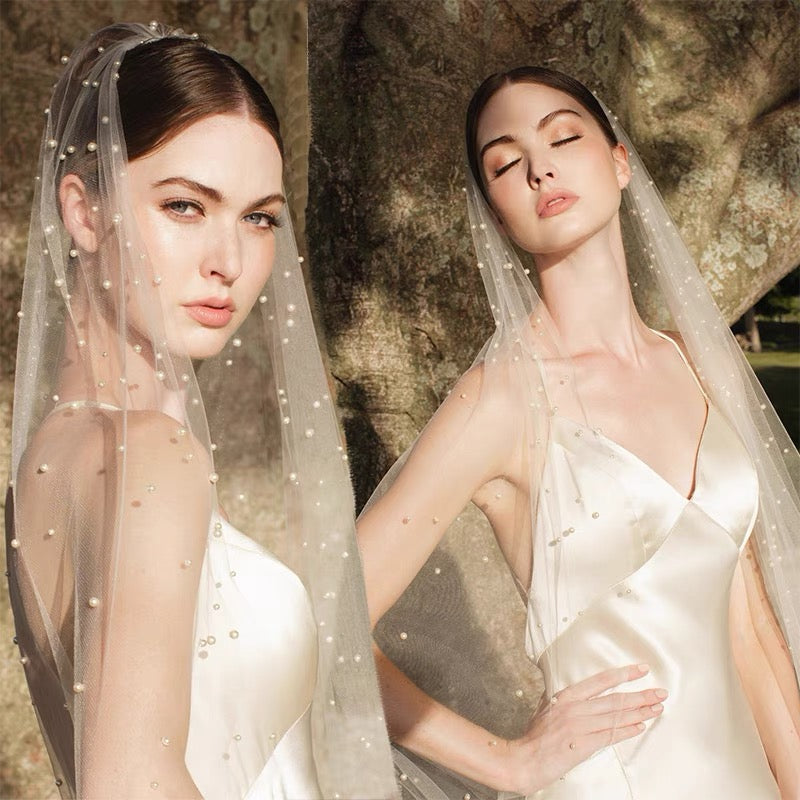Pearly Long Veil
